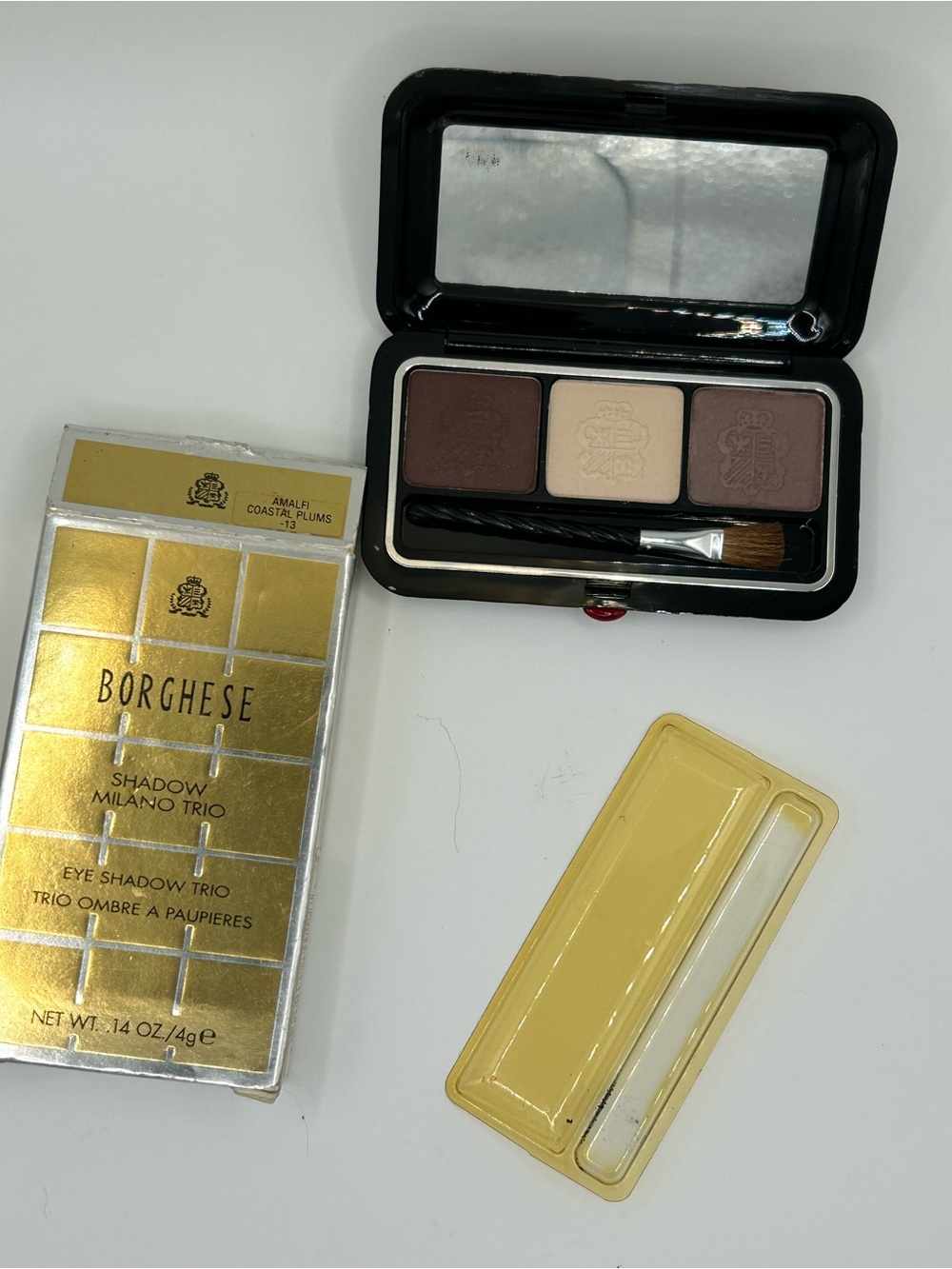 Vintage Borghese Milano Shadow Trio Eyeshadow Palette Amalfi Coastal Plums